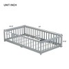 Grungis Twin Size Floor Bed for Kids,Modern Wood Toddler Bed with Heightened Safety Guardrails,Montessori Bed for Bedroom - 3 of 4