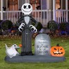 Nightmare Before Christmas Airblown Inflatable Jack Skellington Halloween Town Scene Disney, 6 ft Tall, Multi - 2 of 4