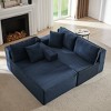 Aukfa 5-Seat L-Shaped Corduroy Sectional Sofa with 5 Pillows, No-Assembly Cloud Couch, High-Density Sponge, Perfect for Apartments - 4 of 4