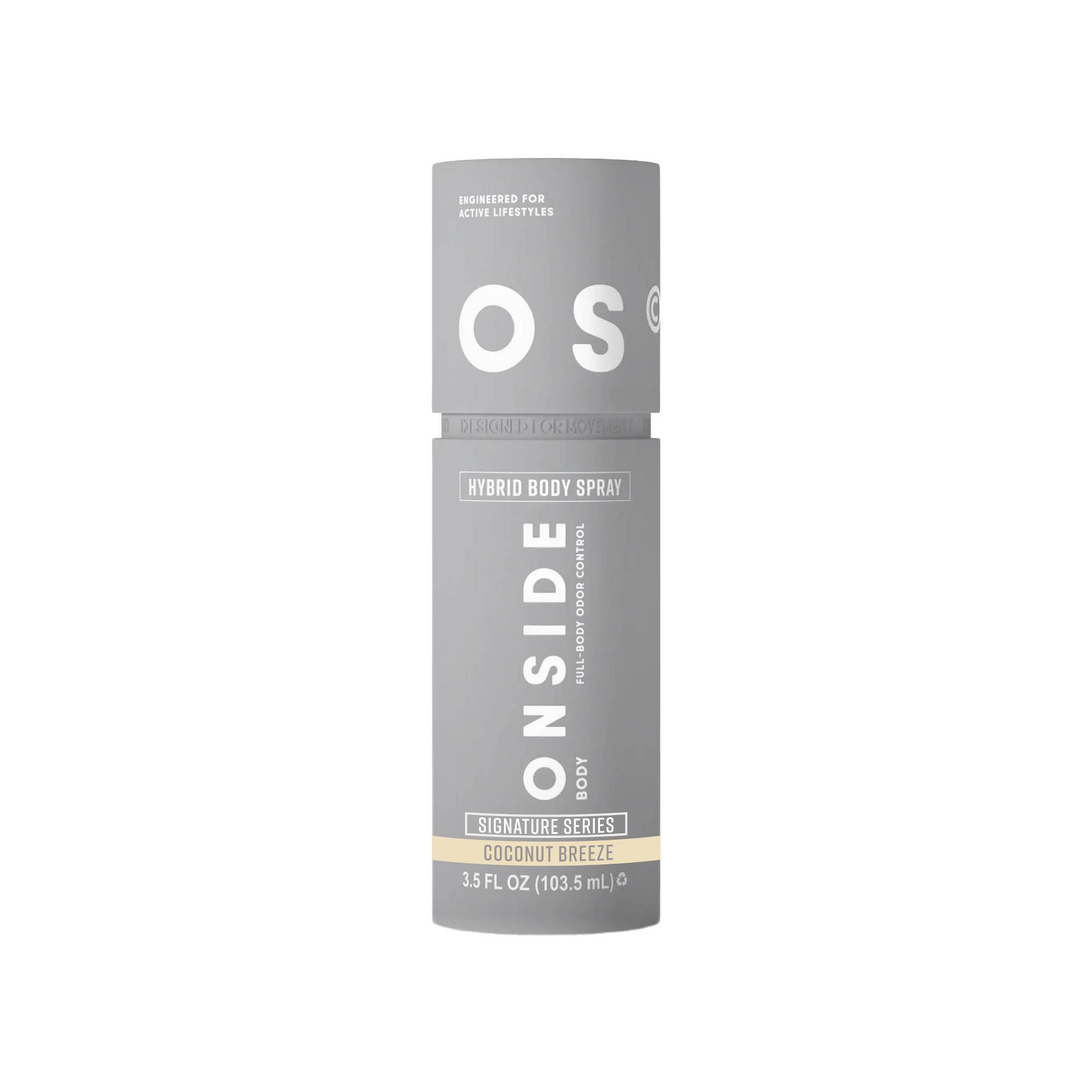 Onside Men's Aluminum-Free All-Over Odor Protection Hybrid Body Spray - Coconut Breeze - 3.5 fl oz