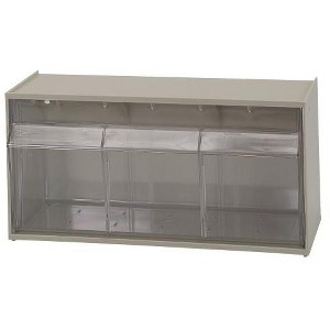 Quantum Storage Systems Dividable Tip Out Bin, (2) Compartment, 23-5/8"W X 5-1/4"D X 5-15/16"H - 1 of 2