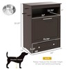 Kumasinova Pet Feeder Station Storage Cabinet with Open Shelf,Dog Food Storage Container with Dog Raised Bowls and Hanger - 3 of 4