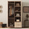 NicBex 70.09"H Armoire Wardrobe Closet Storage Cabinet with Double Doors & Shelves & Drawer for Bedroom - 4 of 4