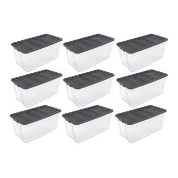 HART 50 Gallon Wheeled Plastic Storage Bin Container, Black with