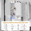 Over The Toilet Storage Cabinet with 2-Door Design, Bathroom Organizer - 4 of 4