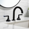 CLIHOME Hexagon 8 in. Widespread Double-Handle 3-Hole Brass Bathroom Sink Faucet With Hose - 4 of 4