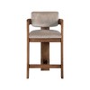 Meridian Furniture,Sacha Taupe Velvet Stool - 3 of 4
