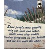 Manual Woodworks and Weavers Memorial Tapestry Throw – Feet Prints on the Heart, Coastal Cotton Blanket, 50x60 - 3 of 3