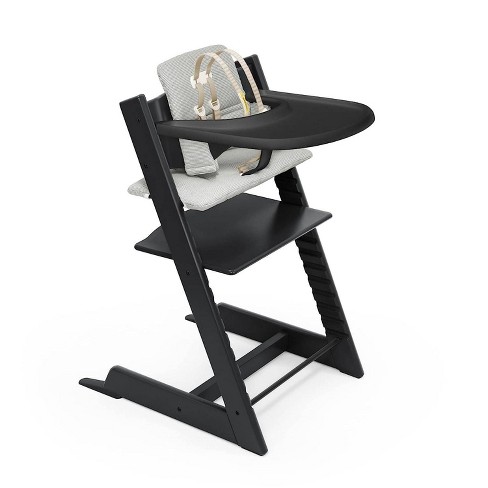 Stokke Tripp Trapp High Chair With Tray Black And Nordic Gray