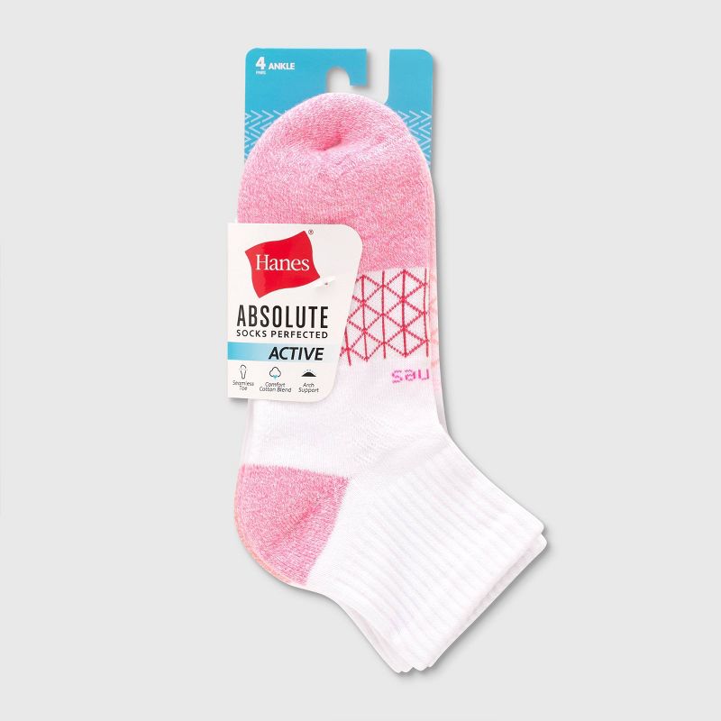 Hanes Women's 4pk Absolute Active Ankle Socks - 5-9, 3 of 6