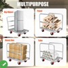 2-in-1 Heavy Duty Panel Truck Cart 36" x 24" All Steel Platform Truck w/Front & 2 Side Handrails 2200 Lbs Cart 6/8 Holes - 4 of 4