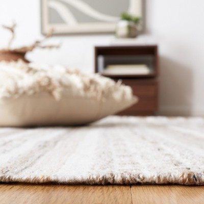 Bohemian Ivory Synthetic Flat Woven 27" Rug