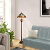 Chloe Lighting Sincere Tiffany-Style 3 Light Roses Double Lit Floor Lamp 18" Shade - 3 of 4