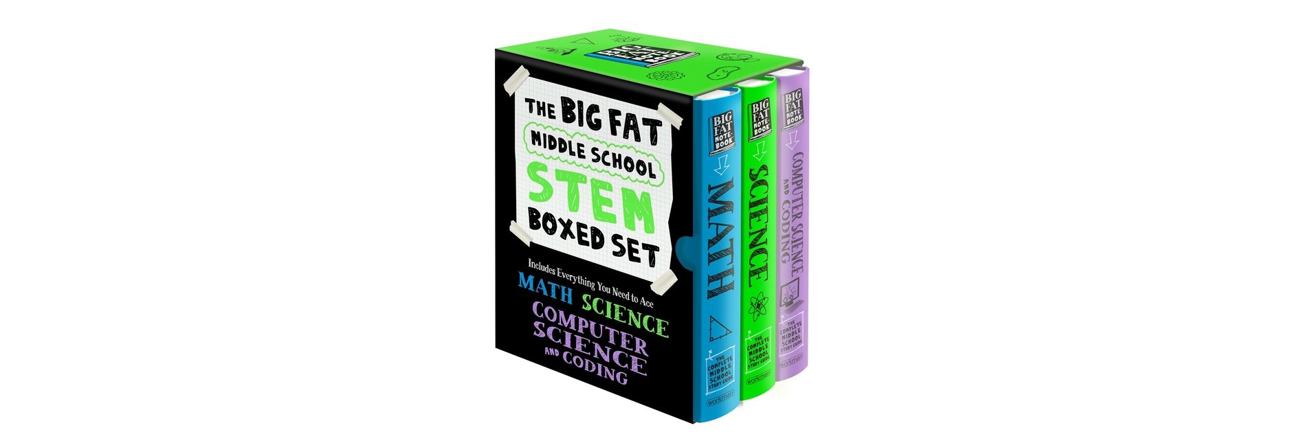The Big Fat Middle School Stem 3-Book Boxed Set - (Big Fat Notebooks) by  Workman Publishing (Paperback)