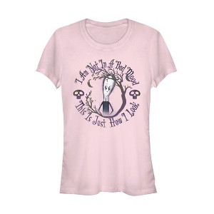 Juniors Womens Addams Family Wednesday Bad Mood T-Shirt - 1 of 3