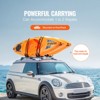 VEVOR Kayak Roof Rack 2 Pairs J-Bar, Soft Roof Rack Quick Folding, Top Mount Tie Down, Carrier for kayak, Surf Board, Canoe, SUP, Ski Board, Black - 3 of 4