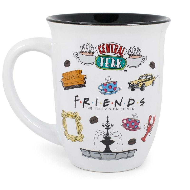 Silver Buffalo Friends Icons Wide Rim Latte Mug | Holds 16 Ounces, 2 of 7