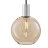 Possini Euro Design Myriad 23 3/4" Modern Pendant Chandelier Ceiling Light Fixture Dining Room Over Table Hanging 6-Light Chrome Finish Cognac Glass - 3 of 4