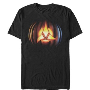 Men's Star Trek Halloween Klingon Pumpkin T-Shirt - 1 of 4