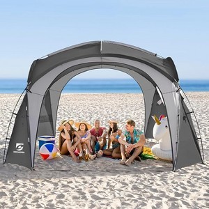 Anybear 12x12FT Gray UPF50+ Pop Up Beach Tent with 2 Side Walls - 1 of 4