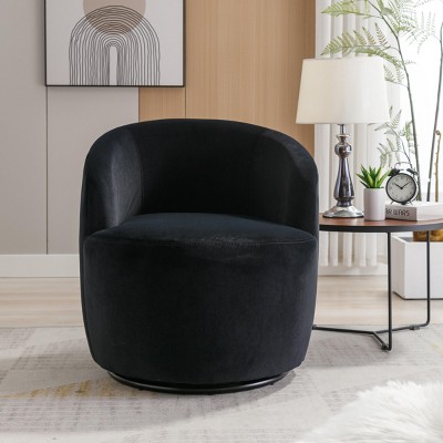 Black velvet club chair online