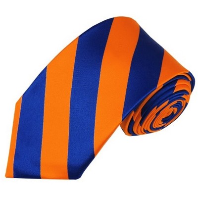 Men's 2.75 W And 58 L Inch With 0.75 Inch Stripe Width College Stripe Slim Woven Necktie