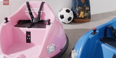 6V Electric Kids Ride On Bumper Car, 1.5 - 6 Years Old, Parent Remote Control, 360 Degree Spin, Lights, Sounds - Pink