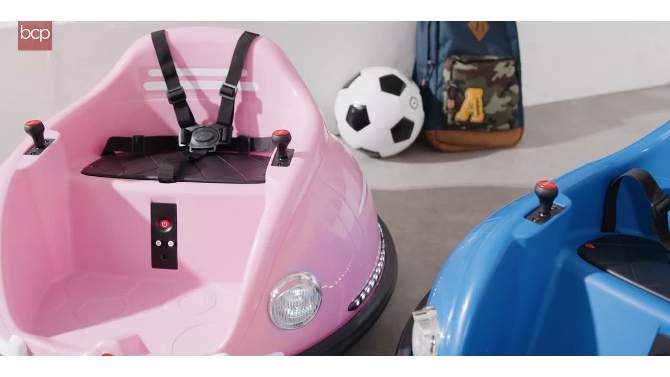 Best Choice Products 6V Kids Ride On Bumper Car Toy w/ Remote Control, Harness, Lights, 360 Degree Spin, 2 of 9, play video