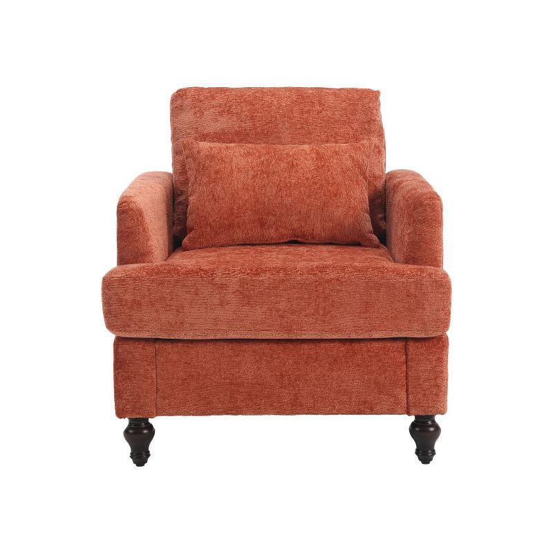 Deja Wood Frame Chenille Accent Chair, Modern Armchair for Living Room - Maison Boucle, 3 of 11