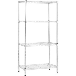 4-Shelf Steel Wire Storage Rack, Adjustable, Sturdy, Easy Assembly, 13.4 D x 23.2 W x 48 H in - 1 of 4