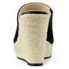 Allegra K Women's Open Toe Padded Insole Slip-on Platform Espadrille Sandals - 4 of 4