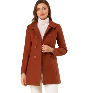 Tie belt winter long wool coat with lapel collar 4698