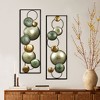 LuxenHome 2-Pc Multi-Color Circles Abstract Rectangular Metal Open Wall Decor Set Multicolored - 2 of 4