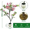 5FT Artificial Tree, Pink Faux Blossom Plant in Pot, Large Fake Pink Flowers Potted, Silk Floss Tree, Artificial Flowers for Home PorchChristmas - 4 of 4