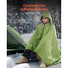 VEVOR Camping Blanket, Large Warm Wearable Stadium Blanket, Waterproof & Windproof, Polyester Fleece, Flame Retardant, 79" x 59", Army Green - 3 of 4