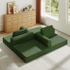 Racxily Convertible Sofa Bed with Pillow - Corduroy Folding Couch for Living Room, Bedroom, Lounge - 4 of 4