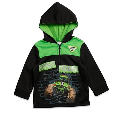 Monster Jam Grave Digger Toddler Boys Half Zip Hoodie 2T