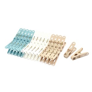 Unique Bargains Household Plastic Clothes Socks Pants Airing Clips Clamps Clothespins 30 Pcs - 1 of 3