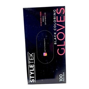 StyleTek Black Coloring Gloves - Small - 100 CT - Color with Confidence, Grip with Style - 1 of 4