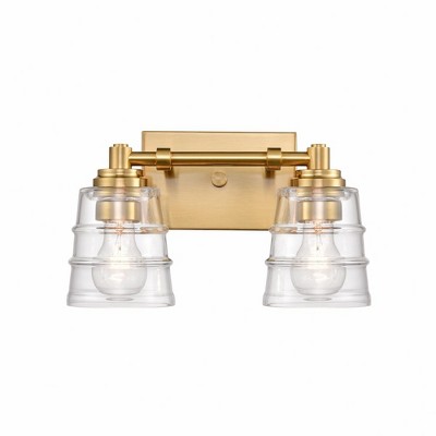 Elk Home Pulsate 2 - Light Vanity in  Satin Brass