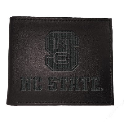 Evergreen NCAA North Carolina State Wolfpack Black Leather Bifold Wallet Officially Licensed with Gift Box