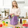 OPUX Insulated Lunch Box Boys Girls Kids Teens, Leakproof Cooler Bag Women Men Adults, Backpack Shape Tote, Back to School Gift - 3 of 4