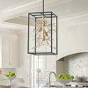 Modern Geometric Chandelier with Crystal Chandelier with Crystal Chandelier in Black and Gold Cage for Foyer, - 3 of 4