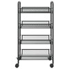 vidaXL 4-Tier Kitchen Trolley Black 18.1 in.x10.2 in.x33.5 in. Iron - 3 of 4