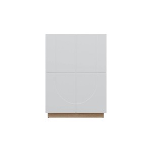 Nexera Nauraa Storage Cabinet White: Modern Accent Buffet, Adjustable Shelves - 1 of 4