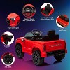 12V Ride on Truck Car, Licensed Toyota Tundra Ride on Car w/Remote Control, Battery Powered Electric Car with 4 Wheels Spring Suspension - 3 of 4