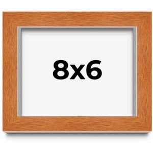 PosterPalooza | Photo Size Modernist Brown Picture Frame - UV Acrylic, Foam Board Backing, Hanging Hardware - 1 of 4