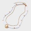 Sun Charm and Quartz Beaded Multi-Strand Necklace - Universal Thread™ White: Lobster Claw Clasp, 18" Length - 3 of 4