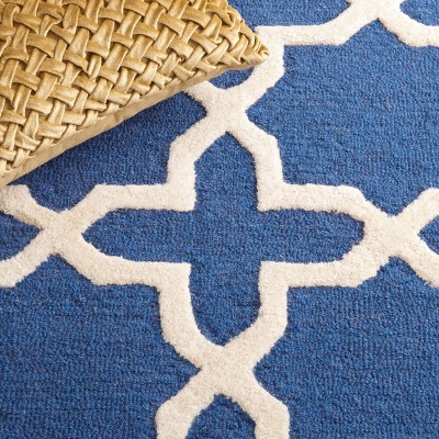 Beige/Ivory Hand-Tufted Wool Square Area Rug, 8' x 8'