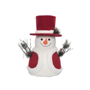 Transpac Foam 16.14 in. Multicolor Christmas Snowman Tree Topper - 1 of 4
